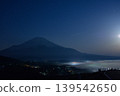 富士山和月光下閃耀的雲海 139542650