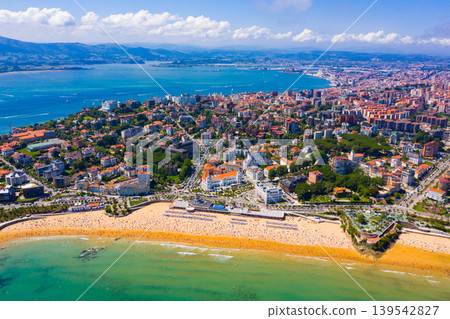 View from drone of Santander, Cantabria View from drone of Santander, Cantabria 139542827