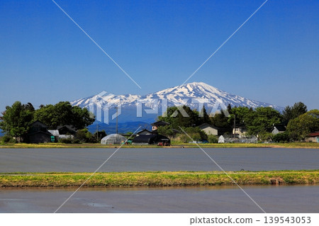 五月莊內平原的稻田景色 139543053
