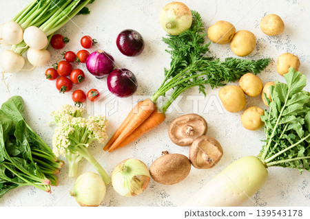 A variety of fresh vegetables A variety of fresh vegetables 139543178