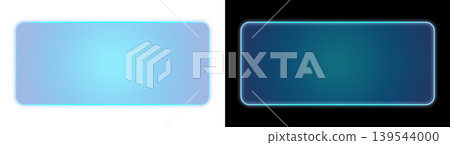 Glowing cyan neon wide square frame, decorative frame with transparent and black backgrounds. Glowing cyan neon wide square frame, decorative frame with transparent and black backgrounds. 139544000