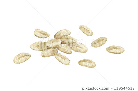 Watercolor illustration of small garden seeds for planting and greenhouse projects. Botanical element for farming themes, spring compositions, countryside decoration and seasonal designs. Watercolor illustration of small garden seeds for planting and greenhouse projects. Botanical element for farming themes, spring compositions, countryside decoration and seasonal designs. 139544532