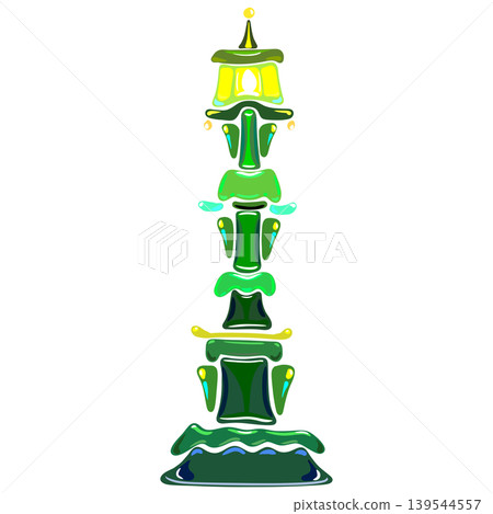 Artistic design by shape blocks green streetlamp cartoon illustration Artistic design by shape blocks green streetlamp cartoon illustration 139544557