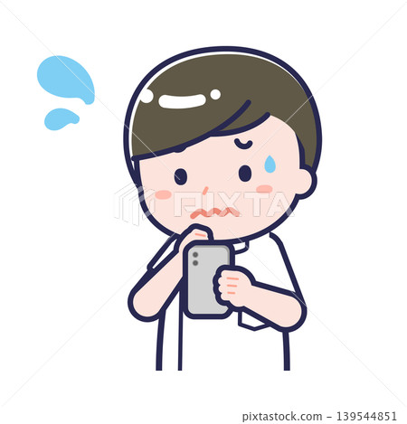 "Nurse 01" male using a smartphone "Nurse 01" male using a smartphone 139544851