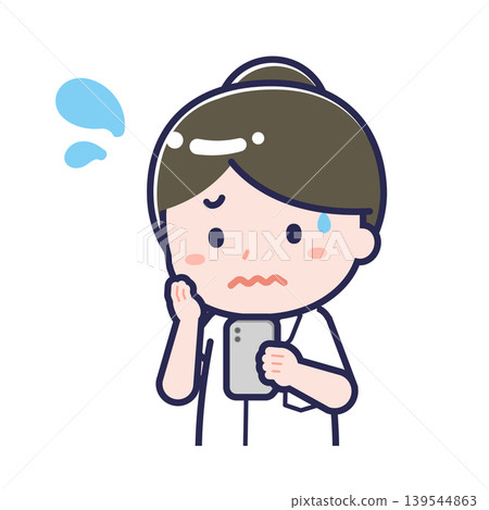 "Nurse 01" woman using a smartphone "Nurse 01" woman using a smartphone 139544863