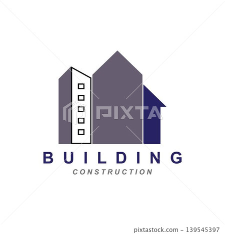 Property and construction logo vector flat design Property and construction logo vector flat design 139545397
