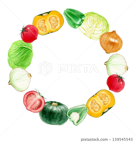 各種蔬菜,邊框,水彩插圖 各種蔬菜,邊框,水彩插圖 139545543