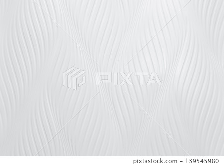 White cement wall with wave pattern. White wall texture abstract background. Modern design of white wavy background. Simple abstract wallpaper. White seamless texture. Concrete surface. Interior wall. 139545980