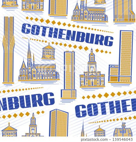 Vector Gothenburg Seamless Pattern 139546043