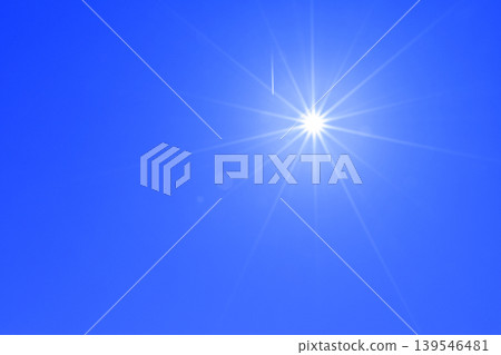 Blue sky and contrails - Free space image (fixed shot) Blue sky and contrails - Free space image (fixed shot) 139546481