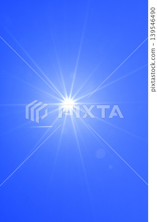Blue sky and contrails - Free space image (fixed shot) 139546490