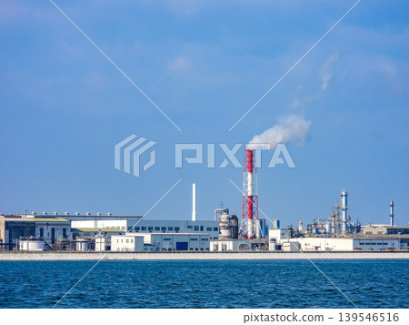 Scenery of the factory seen from the sea Scenery of the factory seen from the sea 139546516
