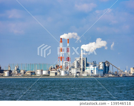 Scenery of the factory seen from the sea Scenery of the factory seen from the sea 139546518