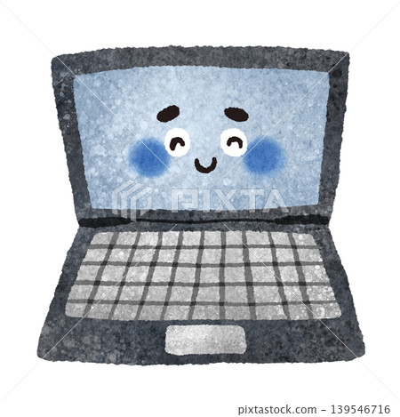 可愛的手繪筆記型電腦插圖 可愛的手繪筆記型電腦插圖 139546716