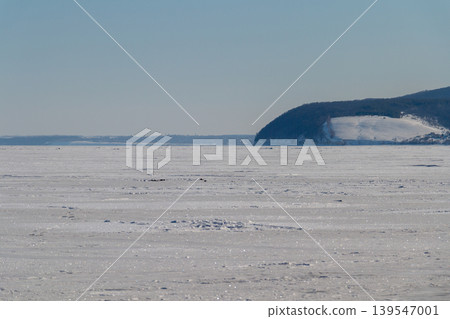Surface of a frozen river Surface of a frozen river 139547001