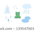 雨季插畫集：青蛙、晴天娃娃與雨雲的插畫 139547003