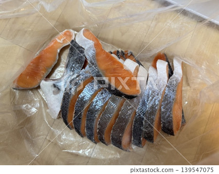 Frozen salmon Frozen salmon 139547075