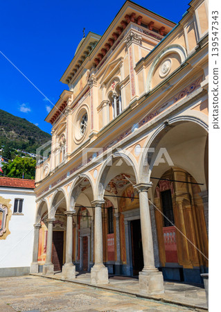 Madonna del Sasso church in Locarno, Switzerland Madonna del Sasso church in Locarno, Switzerland 139547343