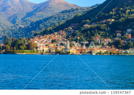 Panoramic view of Torno town on Lake Como in Italy Panoramic view of Torno town on Lake Como in Italy 139547367