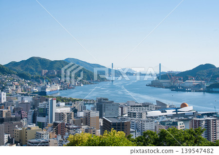 從館山地區看到的長崎港。 從館山地區看到的長崎港。 139547482