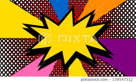 Colorful pop art comic explosion background Colorful pop art comic explosion background 139547512