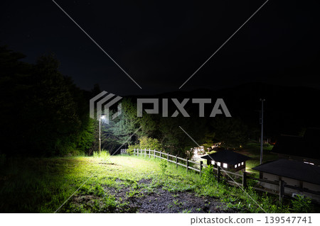 夜晚,營地燈火通明。 夜晚,營地燈火通明。 139547741