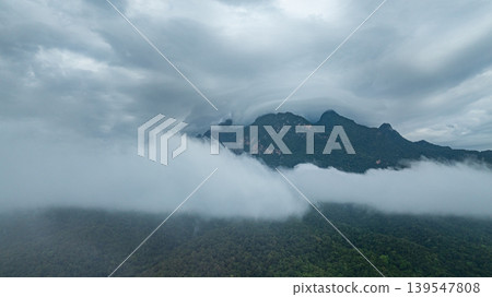 Foggy Peaks of Northern Thailand Third Highest Summit Foggy Peaks of Northern Thailand Third Highest Summit 139547808