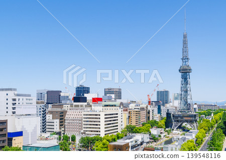 天氣晴朗時,從屋頂廣場(名古屋市中區榮)眺望名古屋市的景色。 天氣晴朗時,從屋頂廣場(名古屋市中區榮)眺望名古屋市的景色。 139548116
