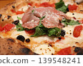 Pizza, prosciutto, olives, tomatoes, Parmesan cheese, restaurant, sauce, Italian cuisine 139548241