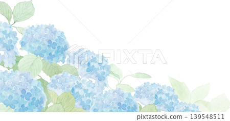 水彩畫的繡球花的背景插圖 水彩畫的繡球花的背景插圖 139548511