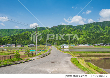 Rural scenery of Lake Biwa in the Oku area, Nishiasaicho, Nagahama City, Shiga Prefecture Rural scenery of Lake Biwa in the Oku area, Nishiasaicho, Nagahama City, Shiga Prefecture 139548617