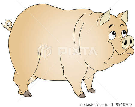 A fun animal illustration ☆ Pig A fun animal illustration ☆ Pig 139548760