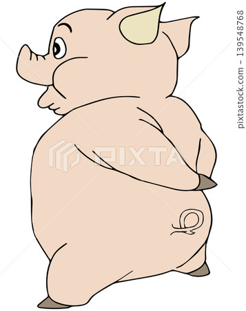 A fun animal illustration ☆ Pig 139548768