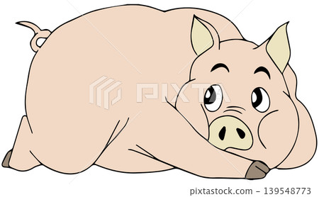 A fun animal illustration ☆ Pig 139548773