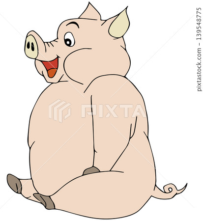 A fun animal illustration ☆ Pig 139548775