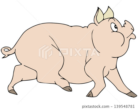 A fun animal illustration ☆ Pig 139548781