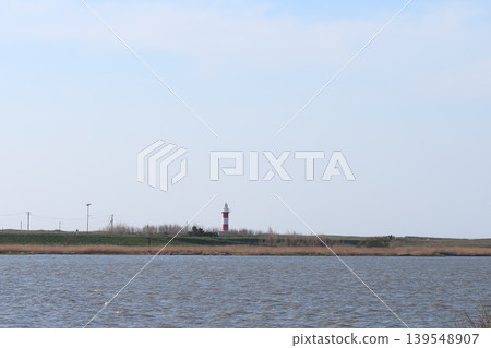 Ishikari Lighthouse as seen from the Ishikari River Ishikari Lighthouse as seen from the Ishikari River 139548907