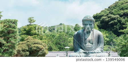 The Great Buddha of Kamakura or Daibutsu is a statue, located in Kamakura, Kanagawa Prefecture. Landmark and popular for tourists attraction near Tokyo, Japan. 139549006