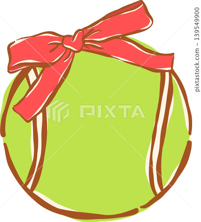 Pink Tennis Ball with Red Bow Whimsical Hand Drawn Pink Tennis Ball with Red Bow Whimsical Hand Drawn 139549900
