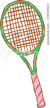 Pink Tennis Ball with Red Bow Whimsical Hand Drawn Pink Tennis Ball with Red Bow Whimsical Hand Drawn 139549923