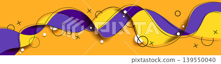 Abstract liquid wave background with geometric shapes in memphis style Abstract liquid wave background with geometric shapes in memphis style 139550040