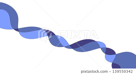 Abstract blue fluid waves on white background in flat design style Abstract blue fluid waves on white background in flat design style 139550342