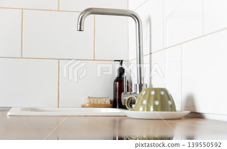 odern kitchen sink with stainless steel faucet odern kitchen sink with stainless steel faucet 139550592