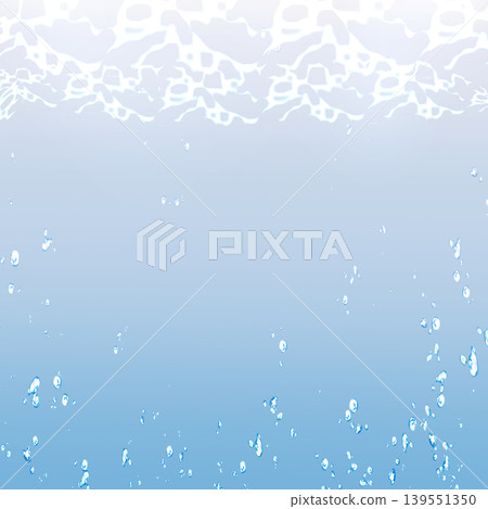 Cool background material featuring water surface and bubbles; blue water texture; copy space for summer banner. Cool background material featuring water surface and bubbles; blue water texture; copy space for summer banner. 139551350
