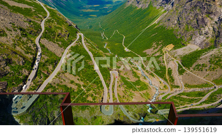 Trollstigen mountain road in Norway Trollstigen mountain road in Norway 139551619