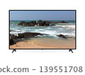 Smart tv with ocean bay beach on screen 139551708