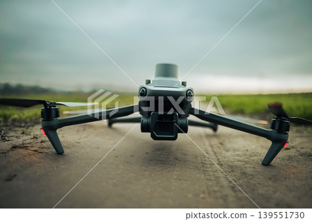 Modern aerial drone with high resolution camera. 139551730