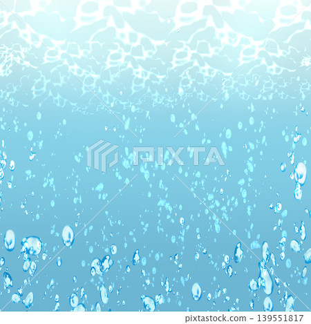 A background image featuring bubbles spreading underwater and a water surface. A cool blue water texture. Includes space for copying. A background image featuring bubbles spreading underwater and a water surface. A cool blue water texture. Includes space for copying. 139551817