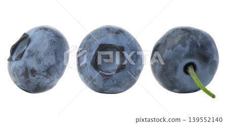 Set, Three blueberries from different angles, PNG Set, Three blueberries from different angles, PNG 139552140