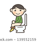 Child sitting on the toilet 139552159